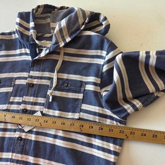 Johnnie-O Surf Flannel Horizon Blue Pullover Active Hull Hoodie Mens Medium - Picture 6 of 9